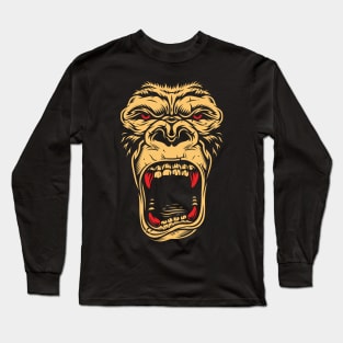 Scary gorilla face Long Sleeve T-Shirt